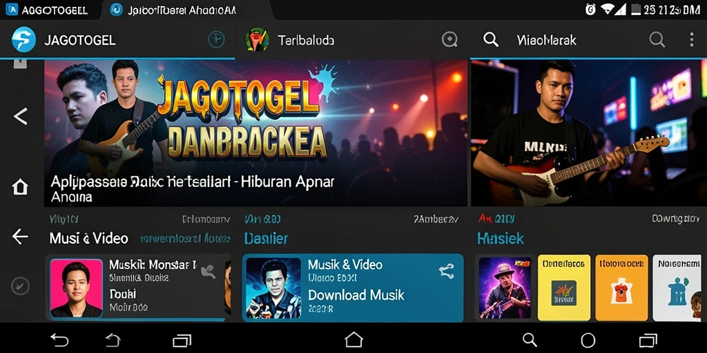 Antarmuka JAGOTOGEL untuk Download Musik yang menarik dan mudah digunakan.