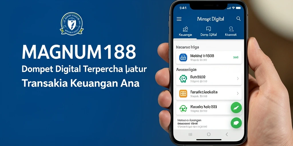 Screenshot utama aplikasi MAGNUM188 menampilkan antarmuka Dompet Digital yang modern dan intuitif.