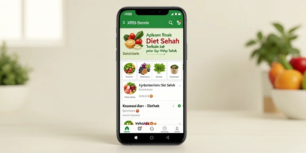 Tampilan antarmuka XR88 yang memudahkan pengguna dalam menjalani diet sehat.