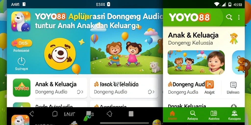Antarmuka <strong>YOYO88</strong> yang menarik dengan berbagai pilihan dongeng audio.