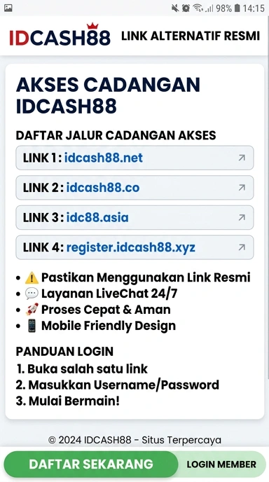 Tampilan link alternatif idcash88