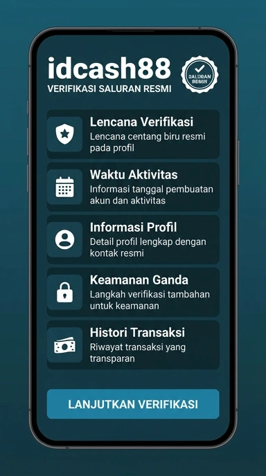 Tampilan kanal resmi idcash88